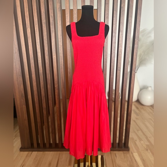 Hutch Sleeveless Smocked Drop-Waist Midi Dress - Picture 5 of 11